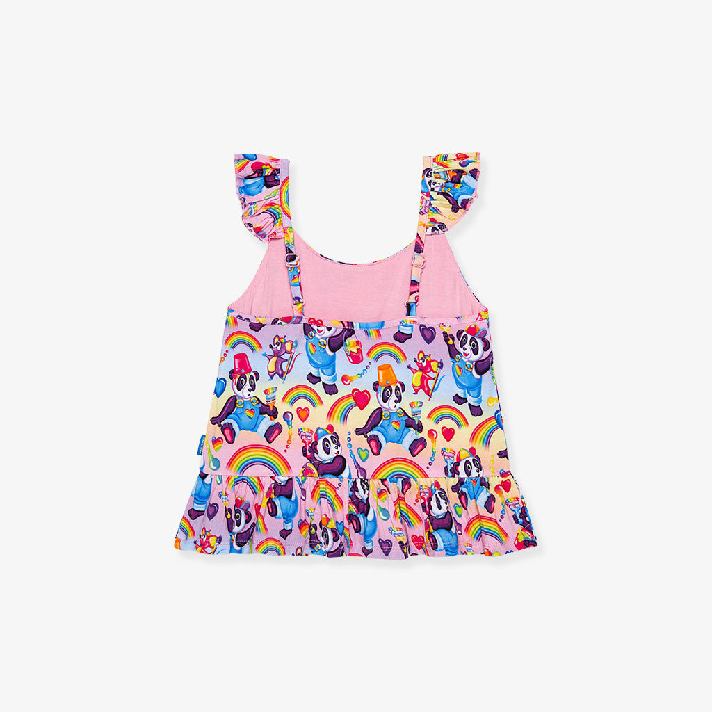 Posh Peanut Lisa Frank high quality Dancing Dolphins Sleeveless Top Ruffled Short Set 3/4