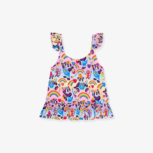 Lisa Frank® Panda Painter Ruffled Tank