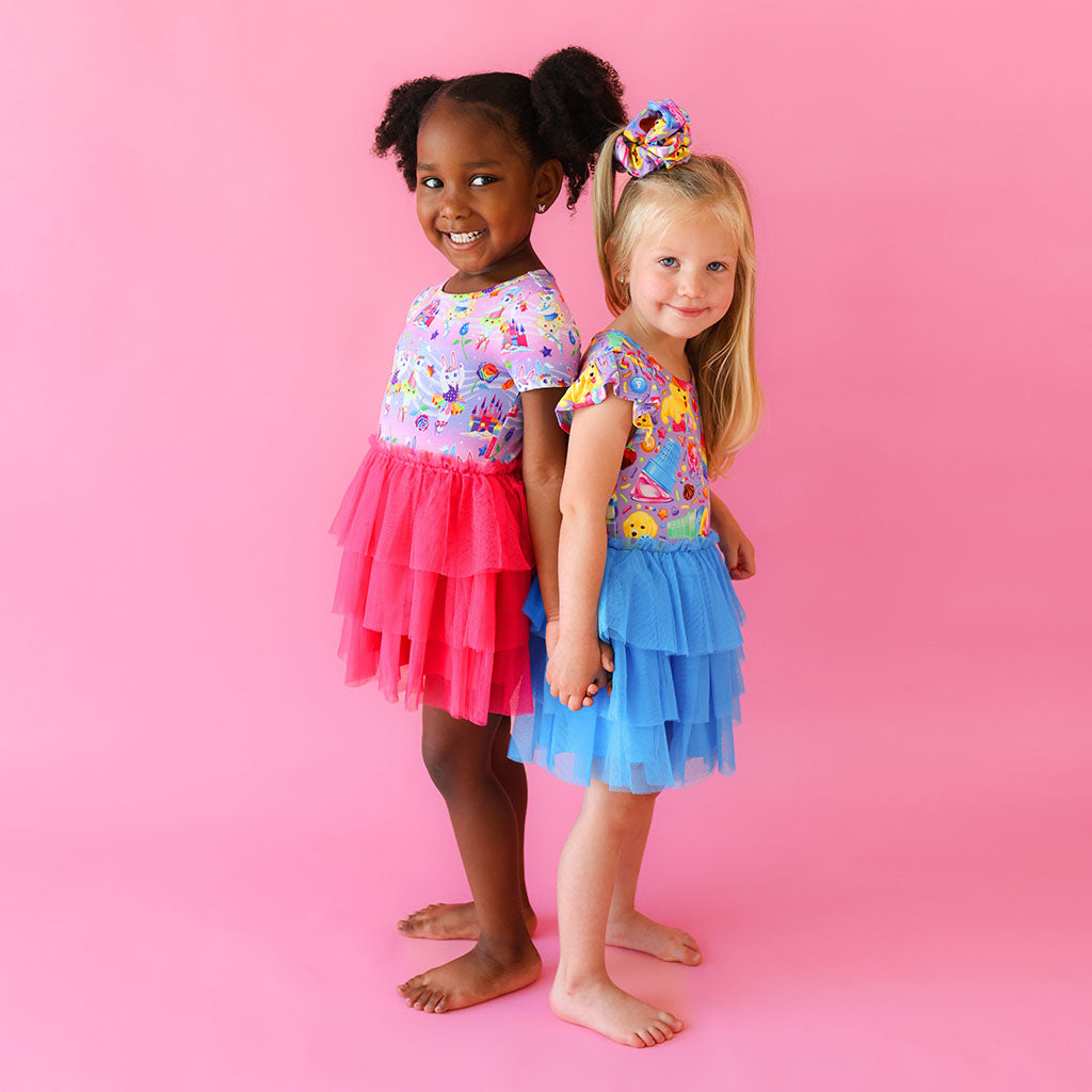 Retriever Purple Girl Toddler Tulle Dress | Lisa Frank