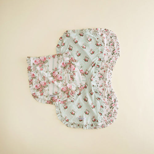 Trixie Ruffled Burp Cloth Set