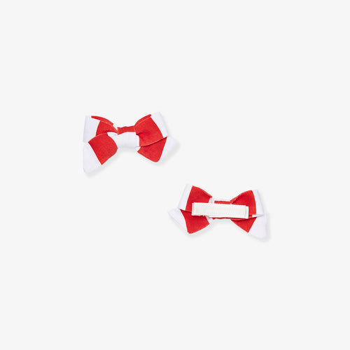 Dr. Seuss Cat in the Hat Stripe Mini Bow Hair Clips