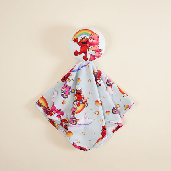 Cloudco Green Reversible Baby Lovey | Care Bears™ Cheer Bear & Elmo