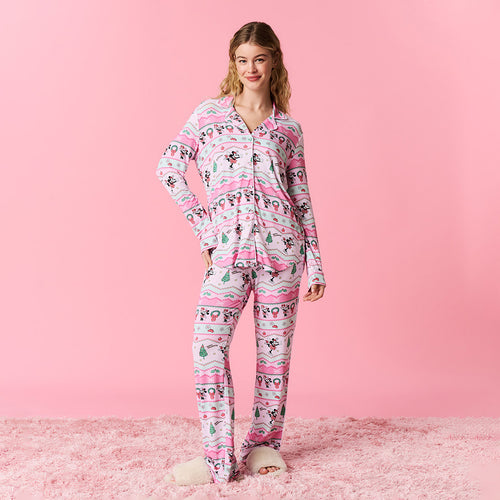 Disney Minnie Fair Isle Women's Luxe Pajama Pant Set