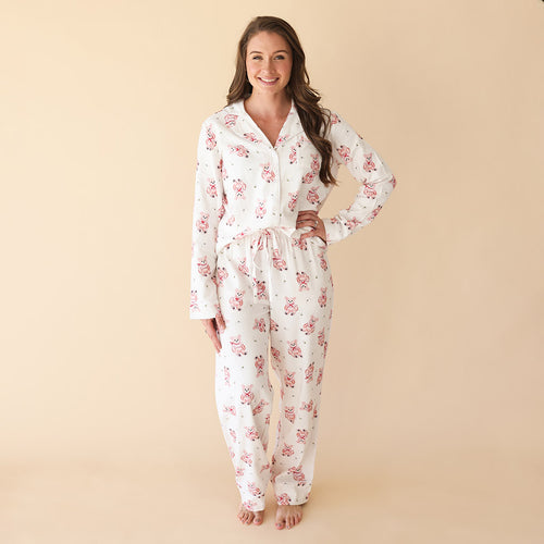 Theodoromeo Women's Flannelette Pajama Set