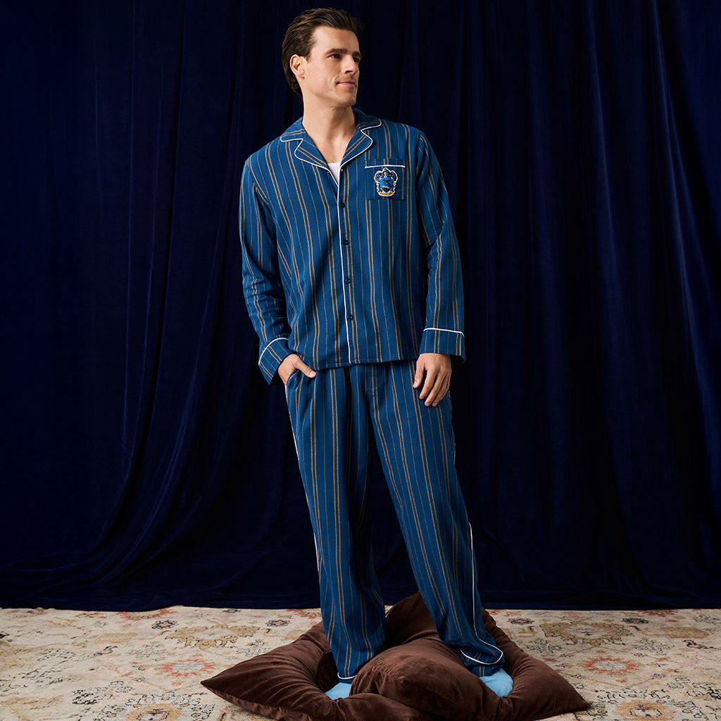 Ravenclaw Classic Stripe Men's Flannelette Pajama Set
