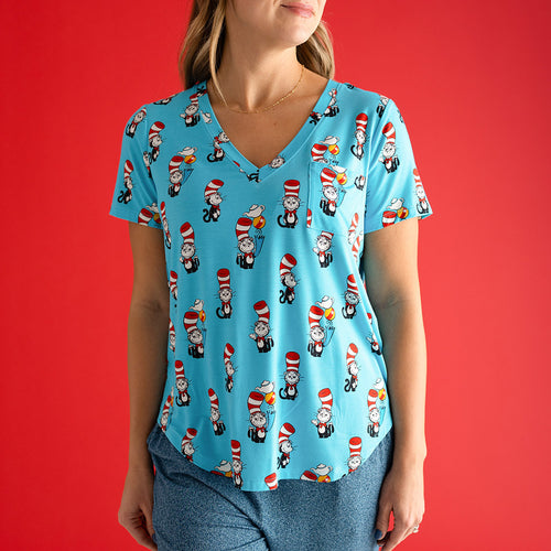 Dr. Seuss Cat in the Hat Women's V-Neck Tee