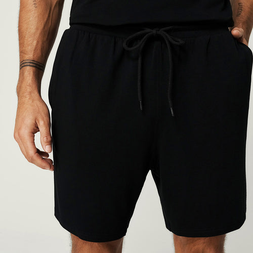 Men's Black French Terry Shorts