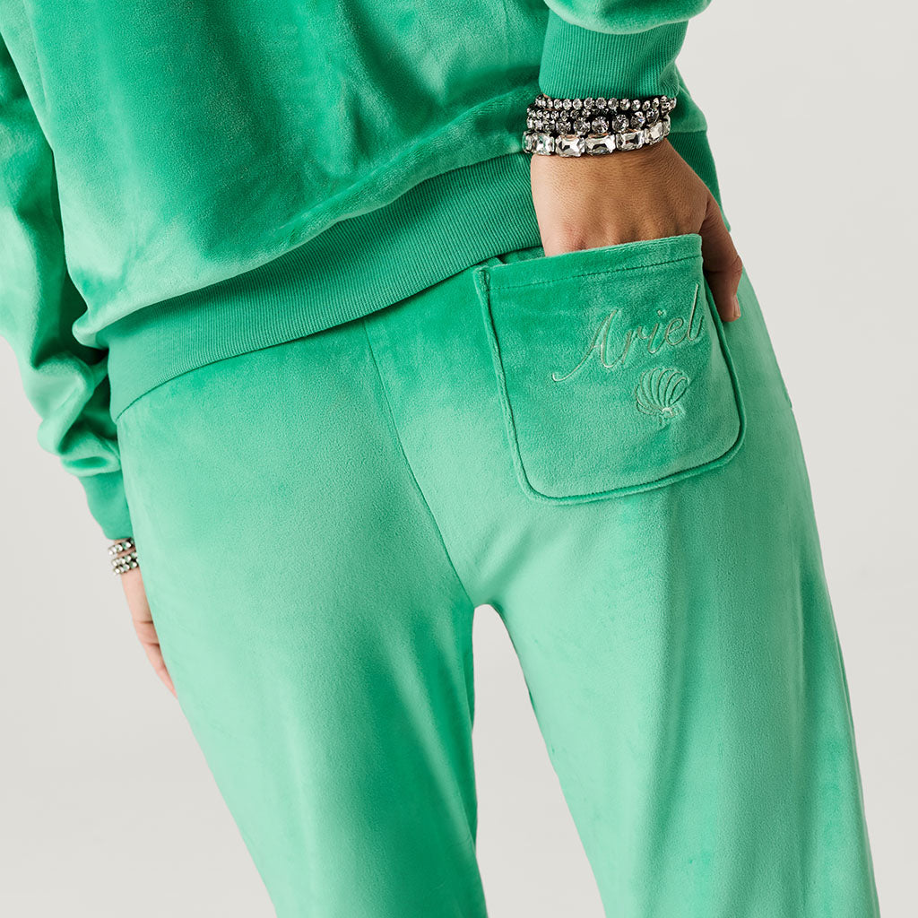 Mermaid Green Drawcord Disney Ariel Women's Velour Joggers Posh