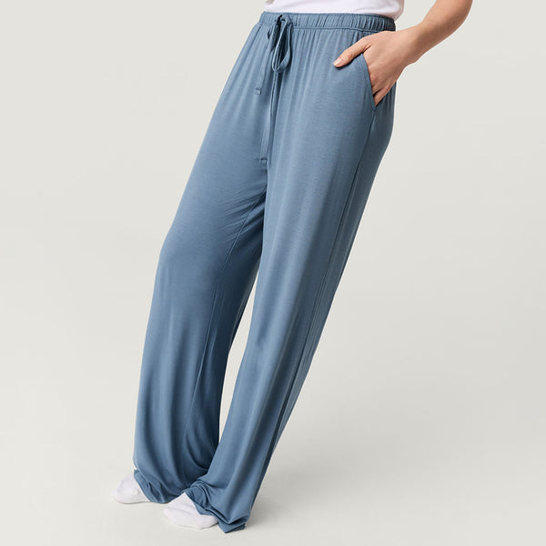 Solid Blue Long Slate Women's Puddle Pants | Posh Peanut®