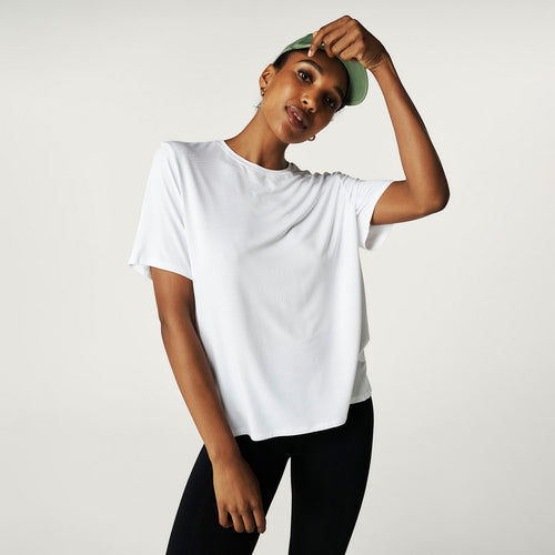 Women's White Loose Tee