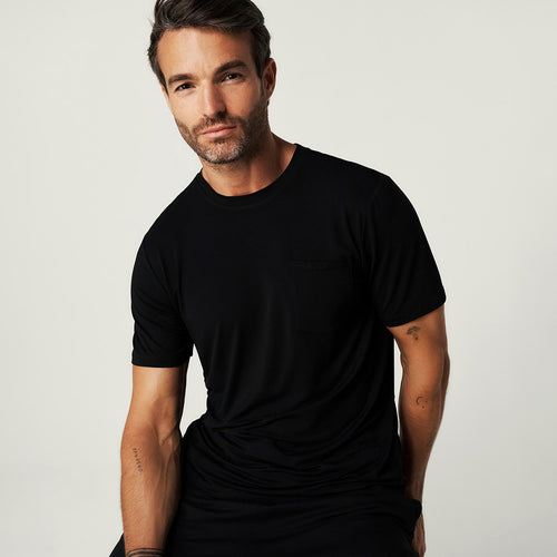 Men's Black Pocket Tee