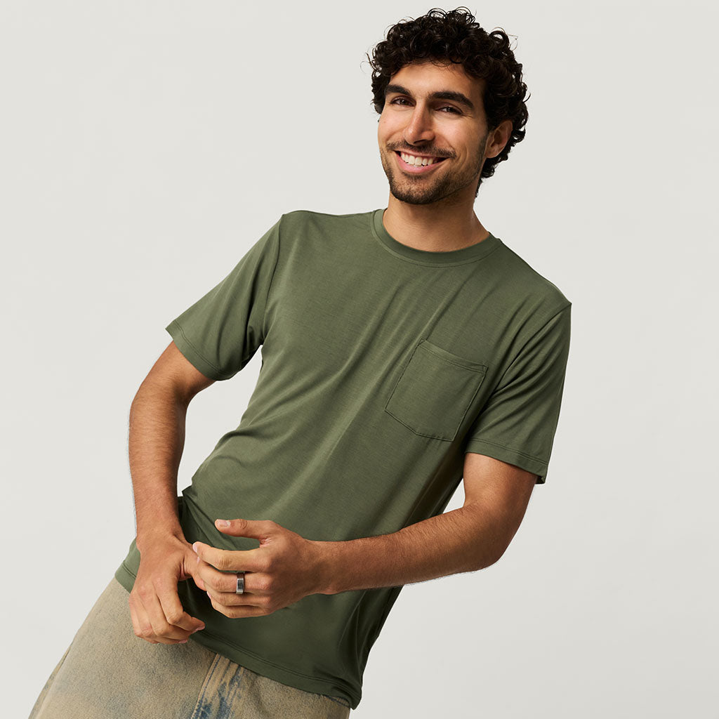 Olive Men's Pocket Tee