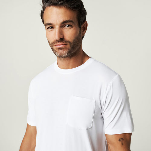 Men's White Pocket Tee