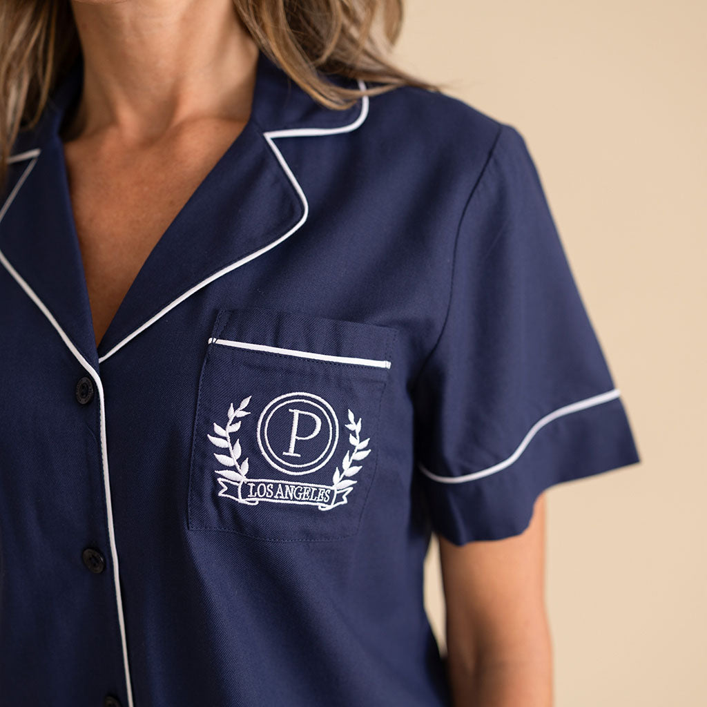 mina perhonen choucho 割烹着 navy minä perhonen Tops choucho