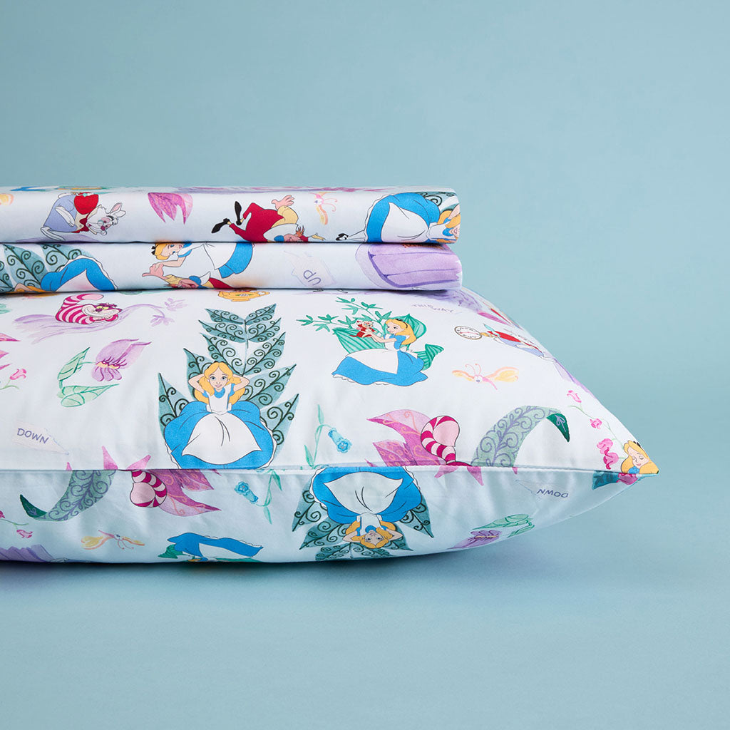 Disney Adventures in Wonderland Sheet Pillow Cover Set