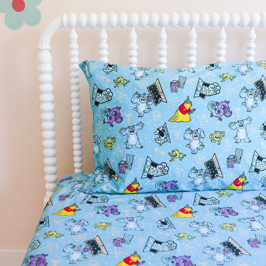 Disney Monsters, Inc. Sheet Pillow Cover Set