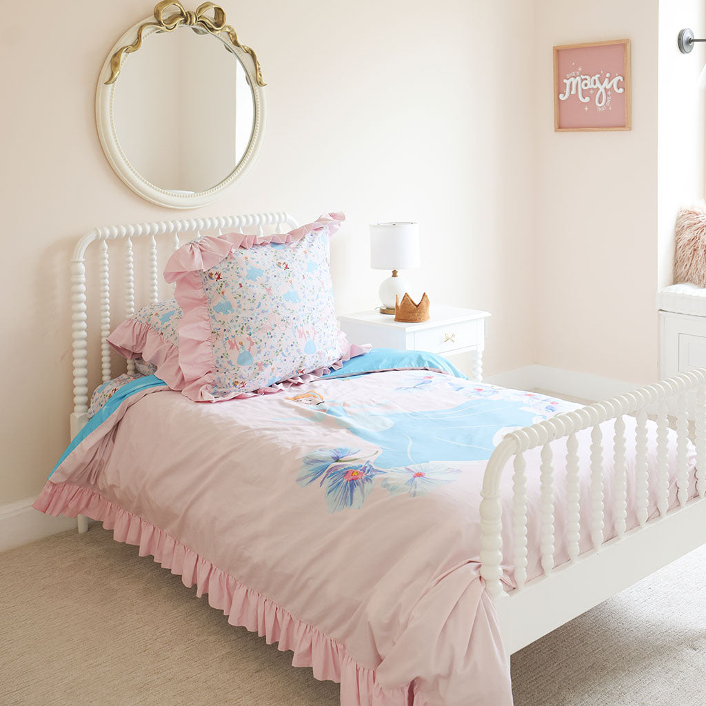 Disney Princess Cinderella Reversible Ruffled Duvet Cover