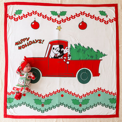Disney Mickey Fair Isle & Mickey's Holiday Haul Luxe Patoo® Blanket