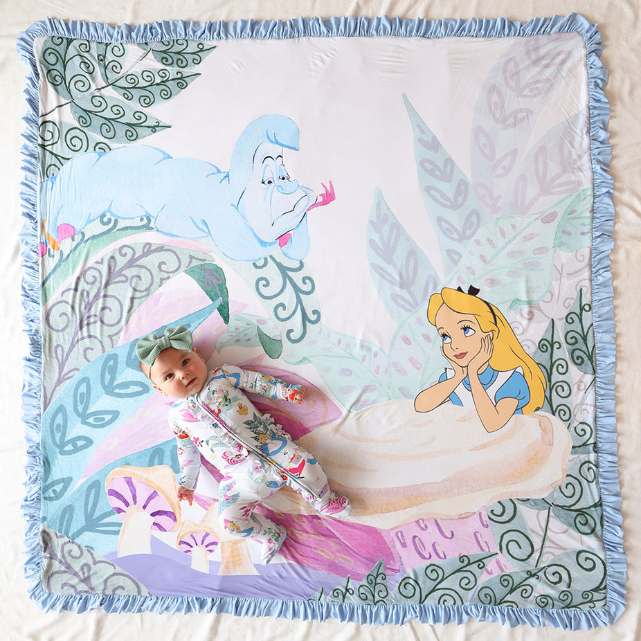 Disney Adventures in Wonderland & Who Are You? Ruffled Luxe Patoo® Blanket