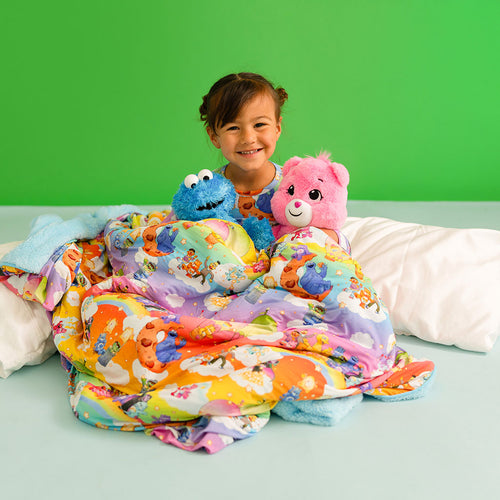 Care Bears™ x Sesame Friends Luxe Plush Patoo® Blanket