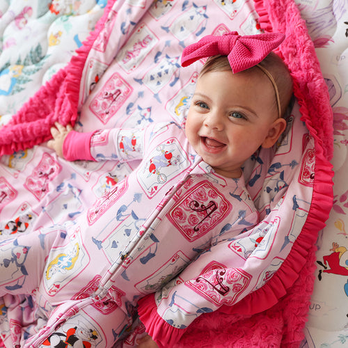 Disney Alice and the Queen Minky Ruffled Luxette Patoo® Blanket