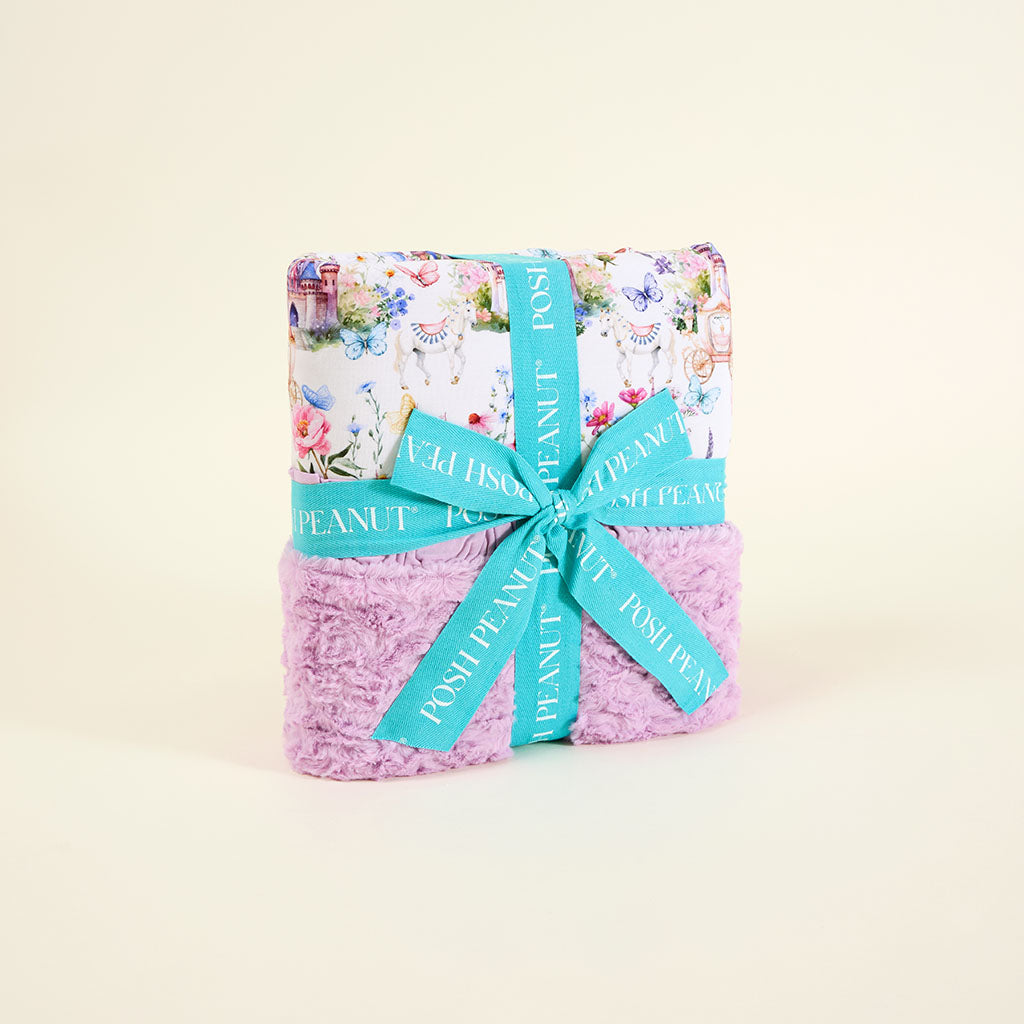 Fairytale Floral Pink Double-sided Plush Swaddle Katrina