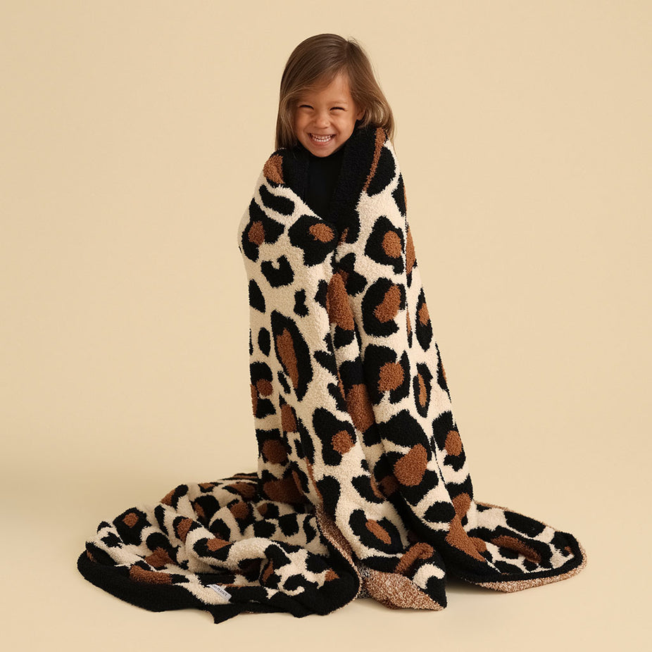 Lana Leopard Tan Grand Cuddle Patoo® Blanket