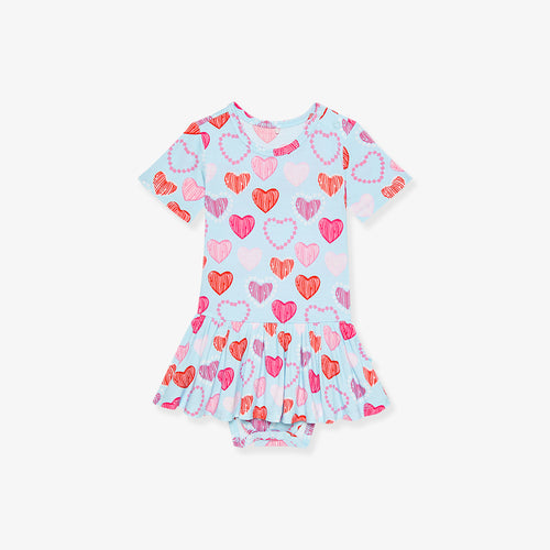 Icing Heart Twirl Skirt Bodysuit Dress