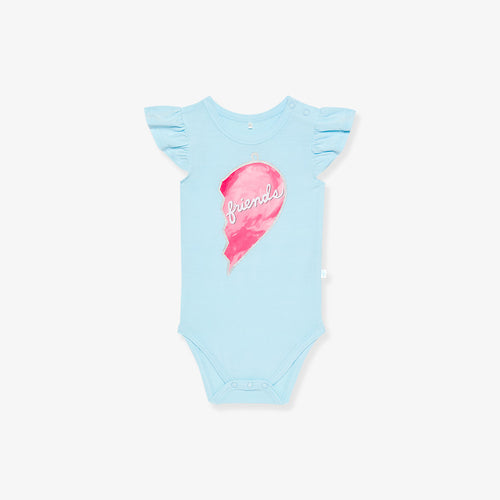 BFF Heart Friends Ruffled Bodysuit