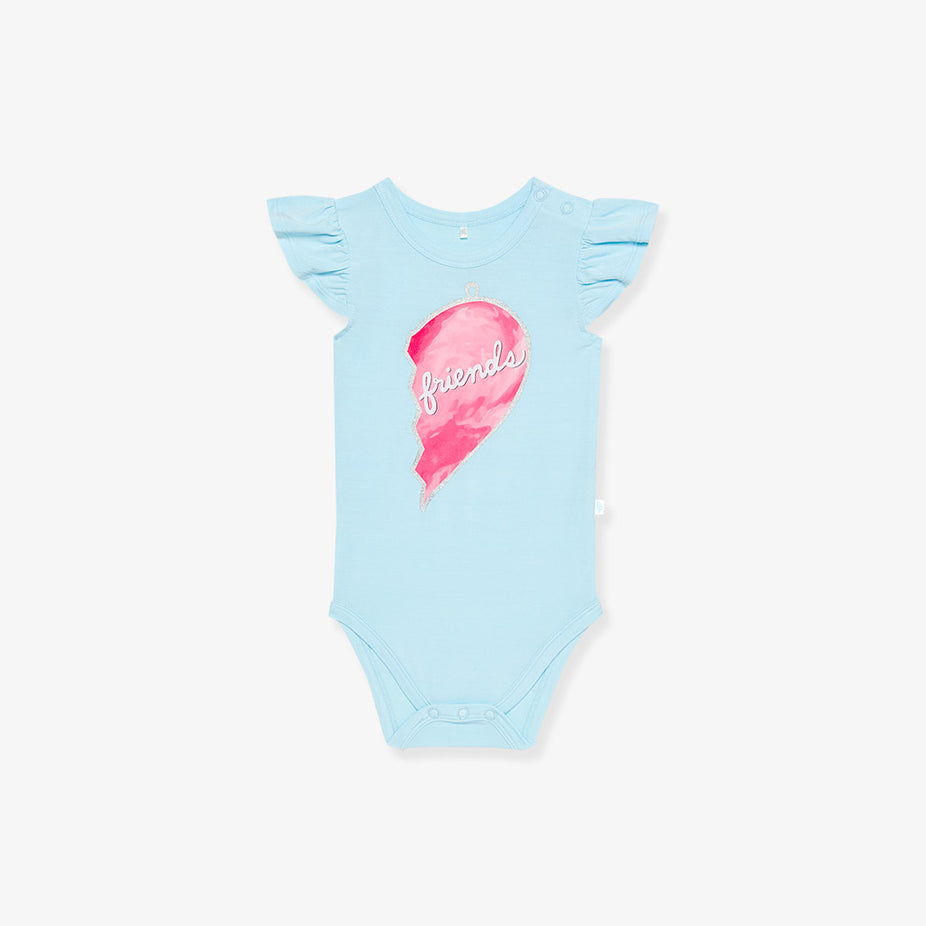 BFF Heart Friends Ruffled Bodysuit