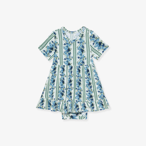 Tricia Ruffled Twirl Bodysuit Dress