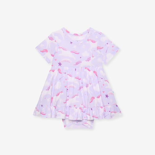 Thea Ruffled Twirl Bodysuit Dress