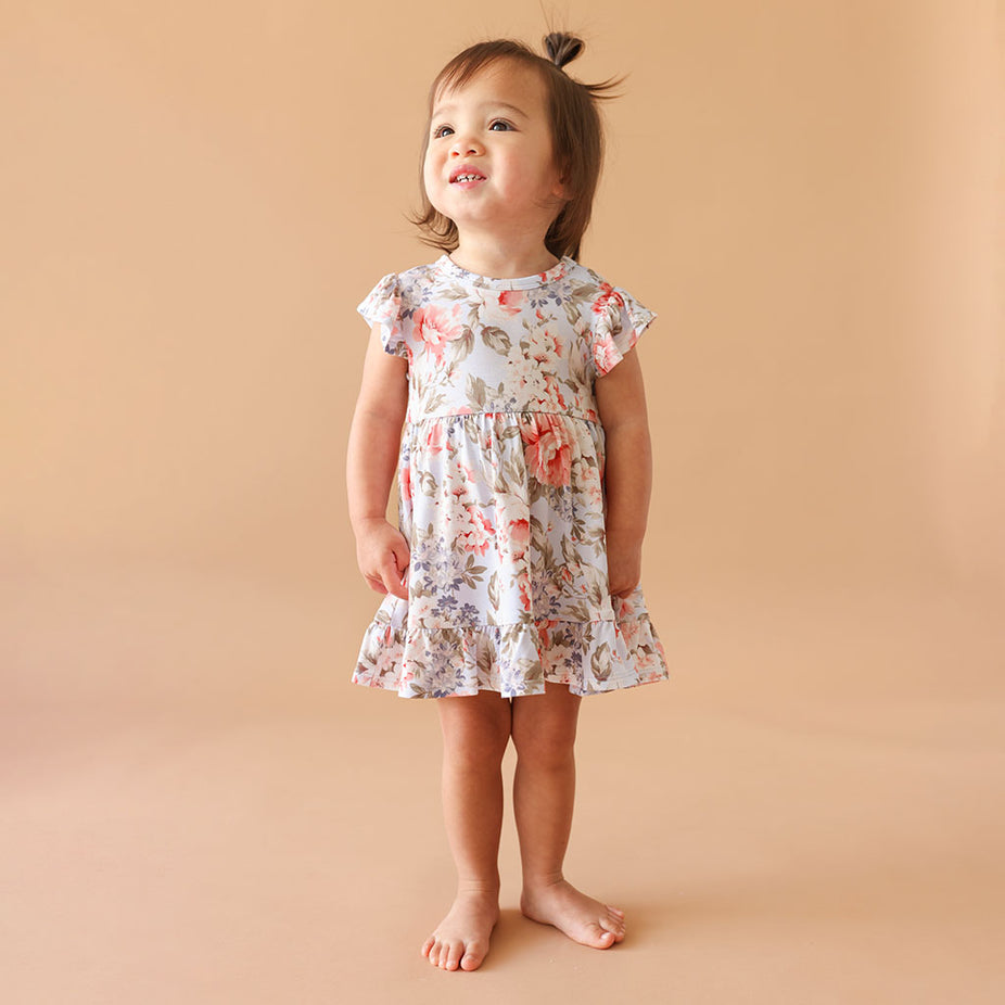 Aviva Ruffled Twirl Bodysuit Dress