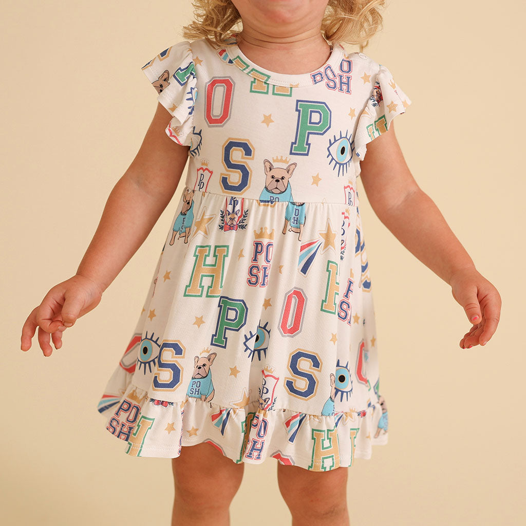 Brooke Ruffled Twirl Bodysuit Dress