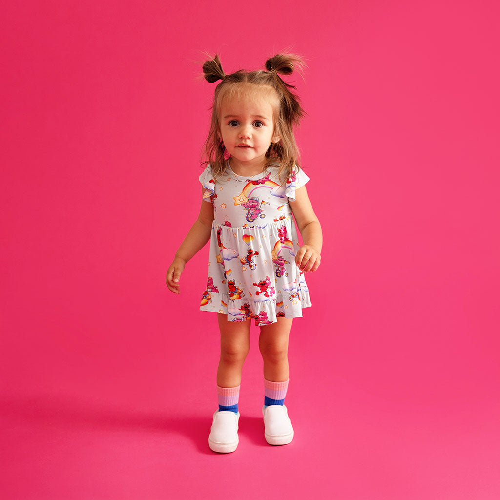 Care Bears™ Cheer Bear & Elmo Ruffled Twirl Bodysuit Dress