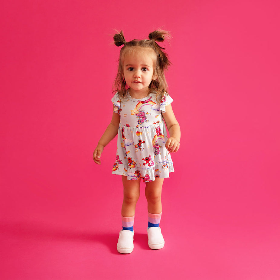 Care Bears™ Cheer Bear & Elmo Ruffled Twirl Bodysuit Dress