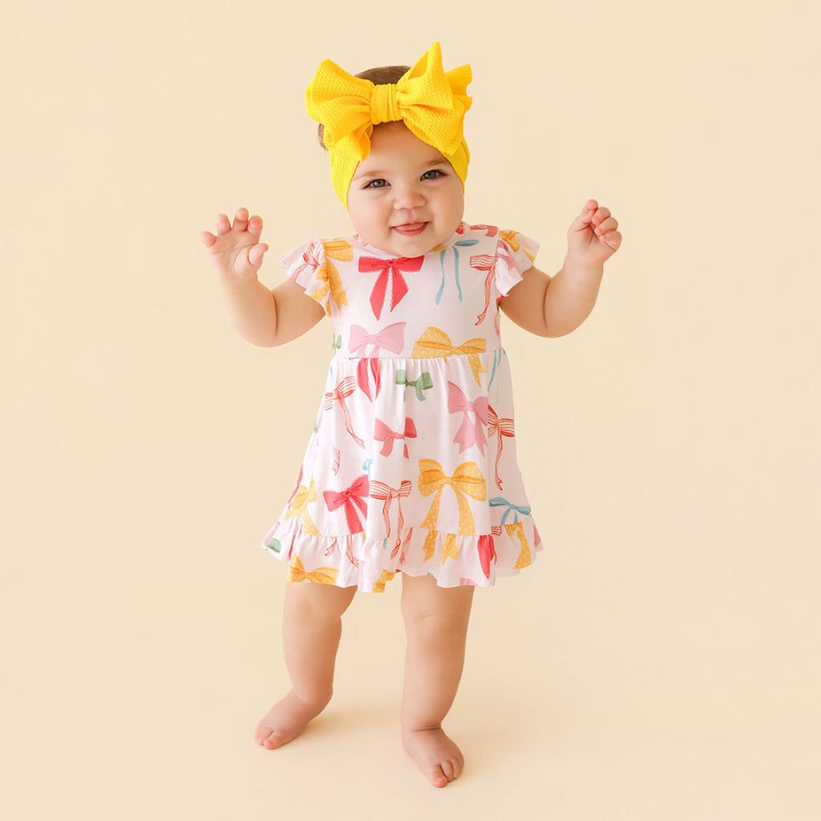 Shawna Ruffled Twirl Bodysuit Dress