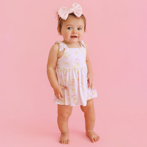 Edwina Bow Babydoll Bodysuit Dress