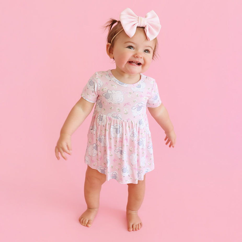 Paula Criss-Cross Twirl Bodysuit Dress