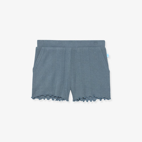 Slate Pointelle Shorts