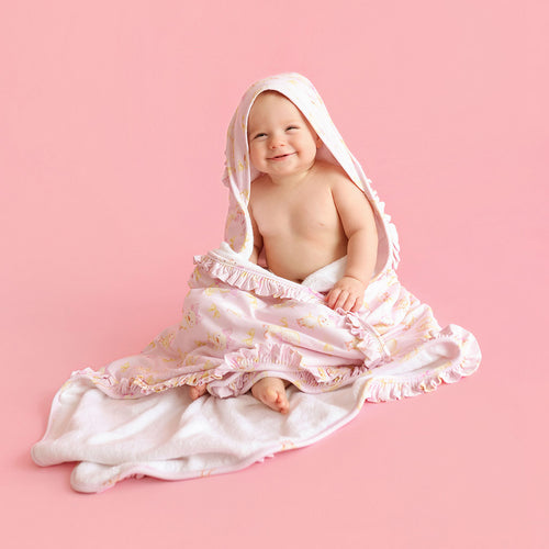 Edwina Ruffled Hooded Towel