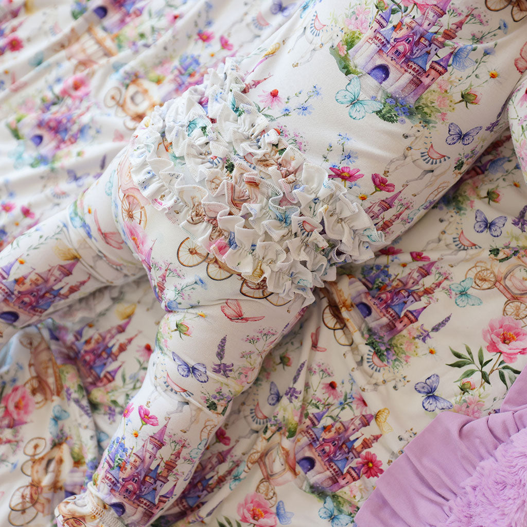 Fairytale Floral Pink Baby Girl Sleeper | Katrina