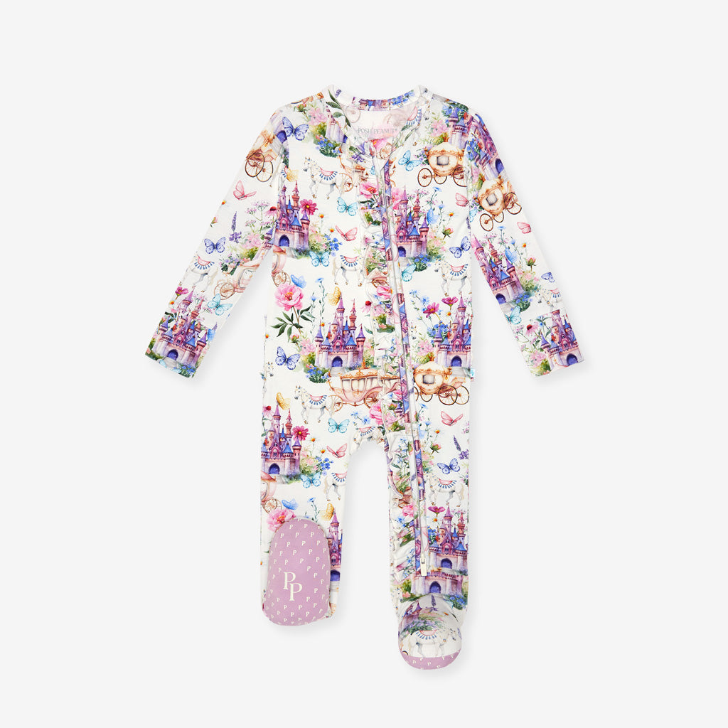 Fairytale Floral Pink Baby Girl Sleeper | Katrina