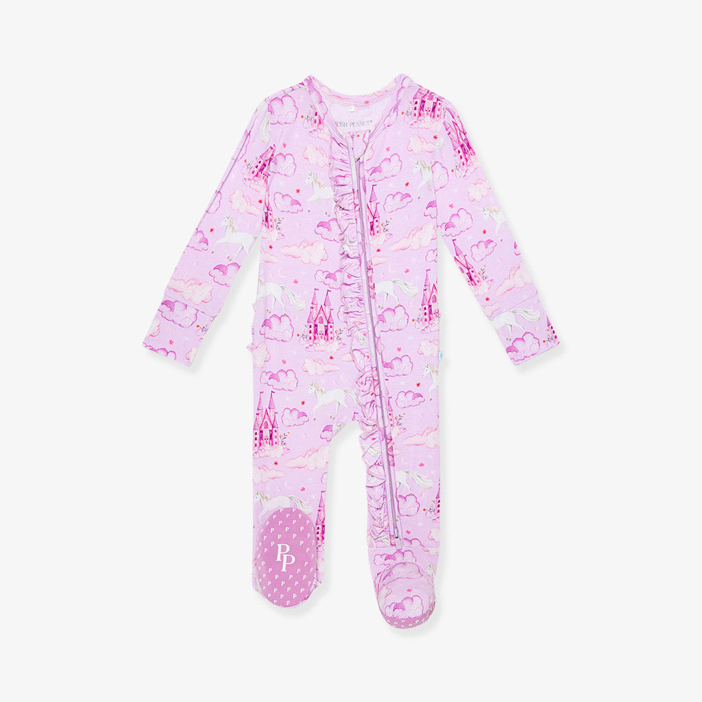 Lilith Footie Ruffled Zippered One Piece