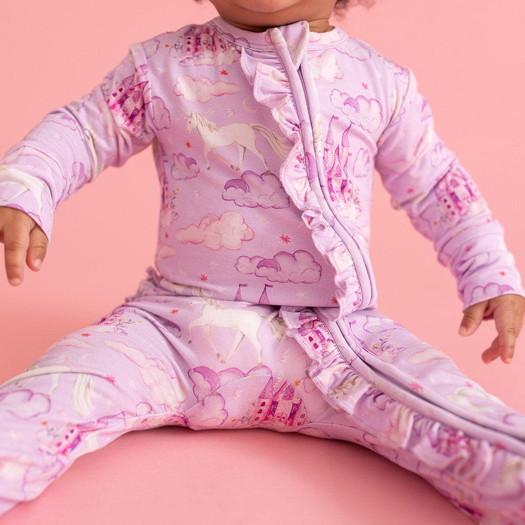 Lilith Footie Ruffled Zippered One Piece