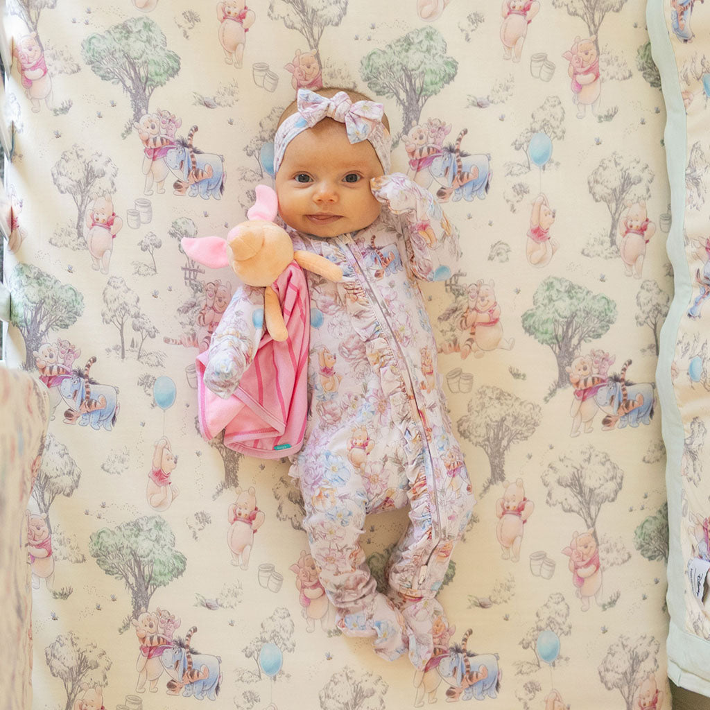Disney Winnie the Pooh Footie Ruffled Zippered One Piece