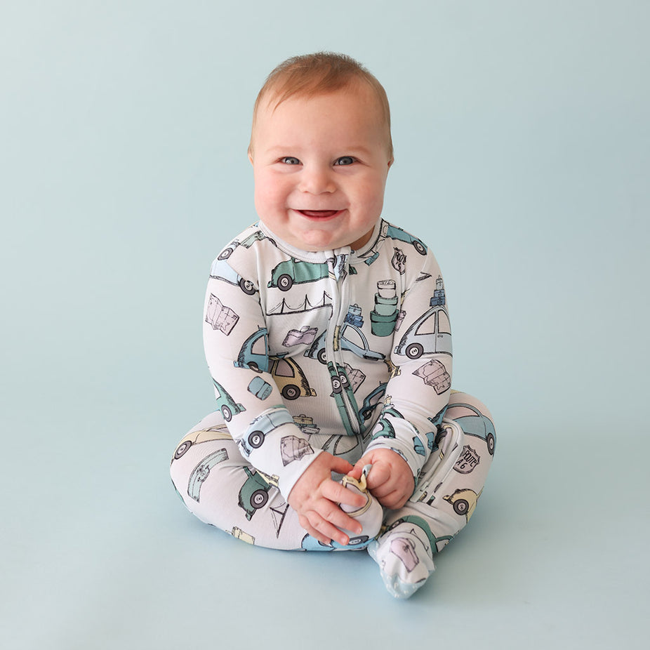 Travel Bug Footie Zippered One Piece