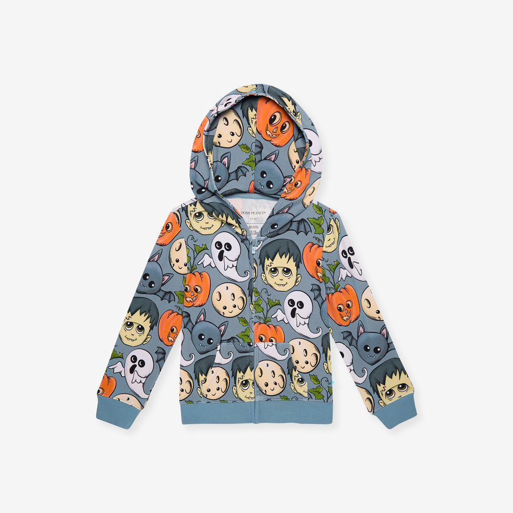 Posh-o-ween Blue Toddler Hooded Jacket | Little Monsters