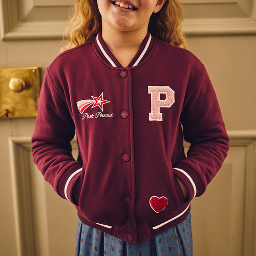 American Girl® Blackberry Fleece Varsity Jacket