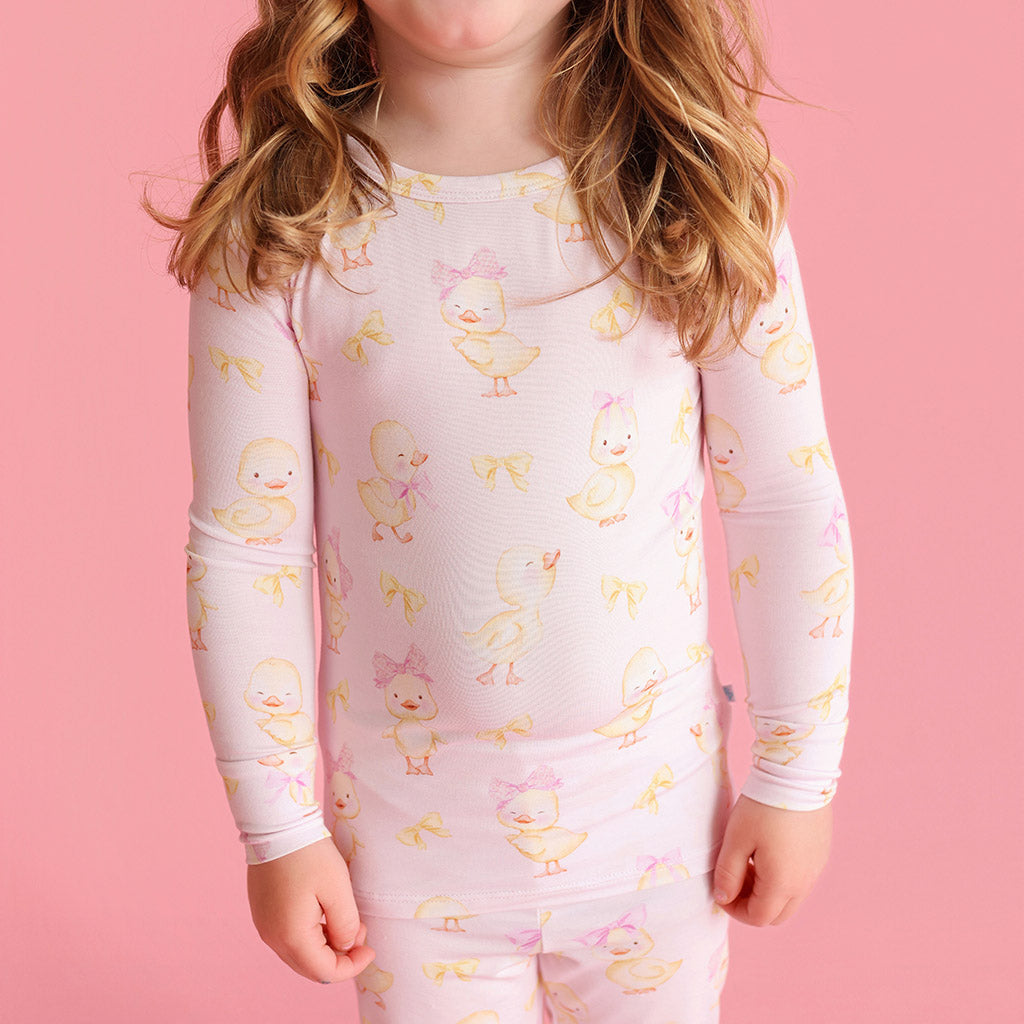 Chick Pink Long Sleeve Toddler Pajamas | Edwina